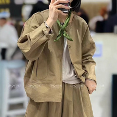 新商品の韓国版のゆったりとした洋気の丸首の一列は明線を掛けてコートをつなぎ合わせます。