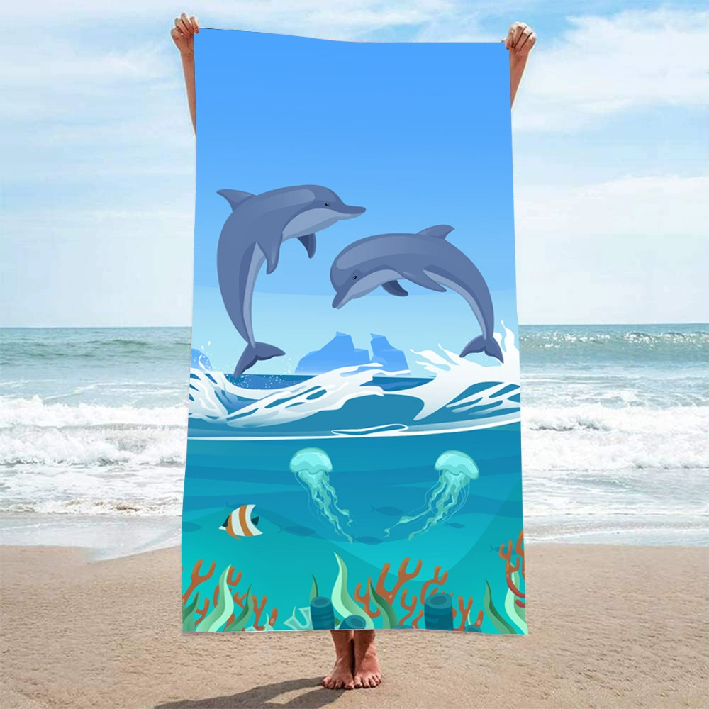 Quick dry double-sided beach cartoon cute bath towel, (Physicals), Amazon