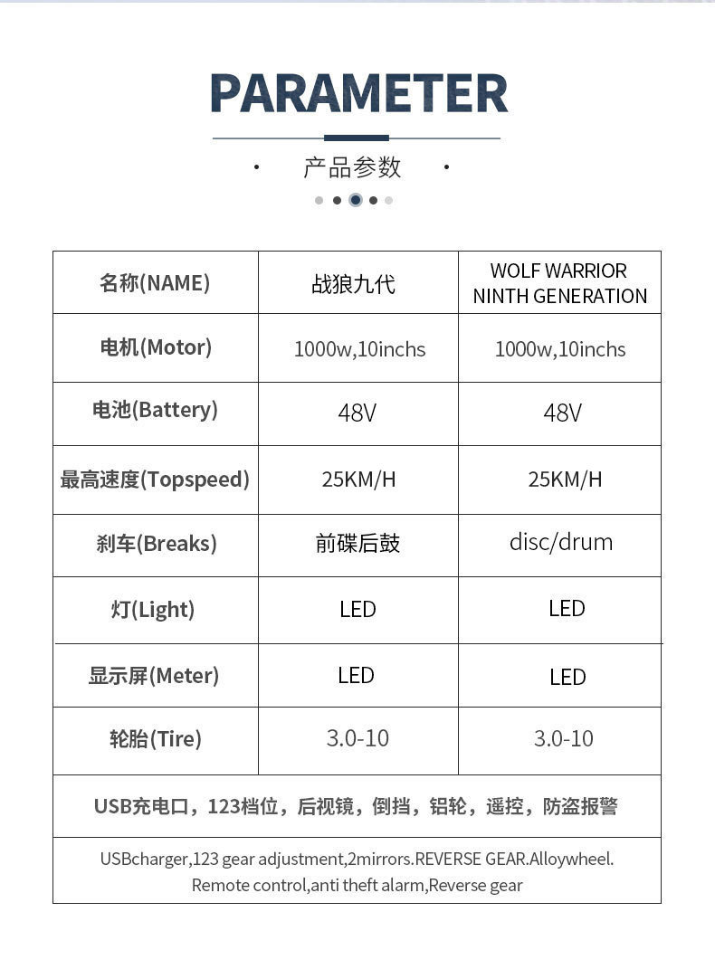 Middle East Foreign Trade Electric Vehicles, Zhanlang 9Th Generation Electric Scooters, Electric Motorcycles, Electric Mopeds, Electric Vehicles for Export, Cross-Border