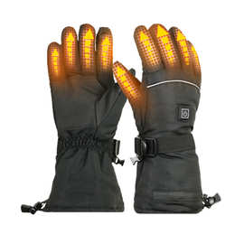 跨境热销智能发热手套冬季户外骑行三挡加热电加热手套保暖手套