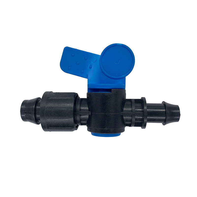 Los fabricantes suministran riego por goteo conector de la manguera de riego por goteo interruptor conector de la tubería de agua PE lana tubo de la válvula de derivación del tubo