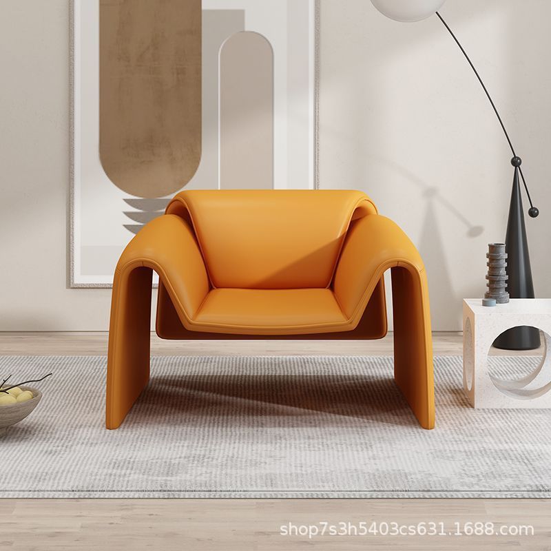 北欧单人沙发意式简约酒店客厅阳台售楼处样板间创意休闲椅螃蟹椅