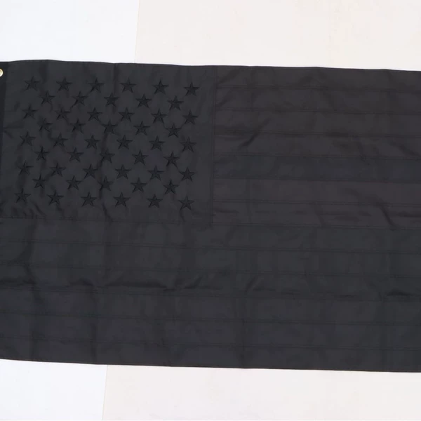 American all black embroidered flag 3*5FT