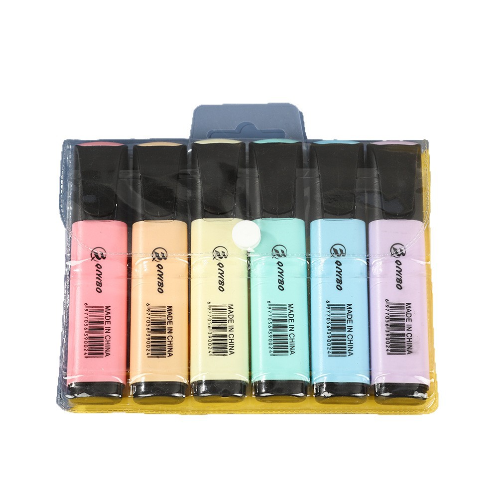 Transfronterizos 6 colores marcador de papel de escritorio de gran capacidad marcador de color marcador de puntos clave
