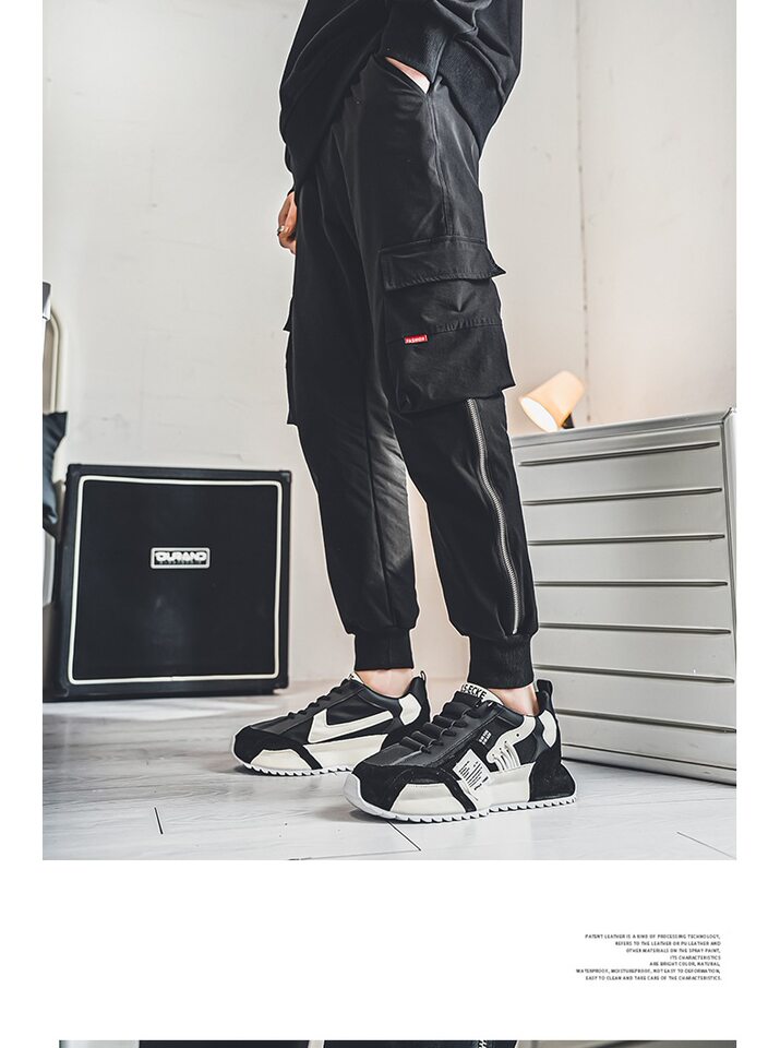 Giày thể thao nam sneaker thoáng khí đế cao su gót thấp tăng chiều cao — C681 màu trắng, C681 màu xanh lá, C681 màu đen chi tiết 15
