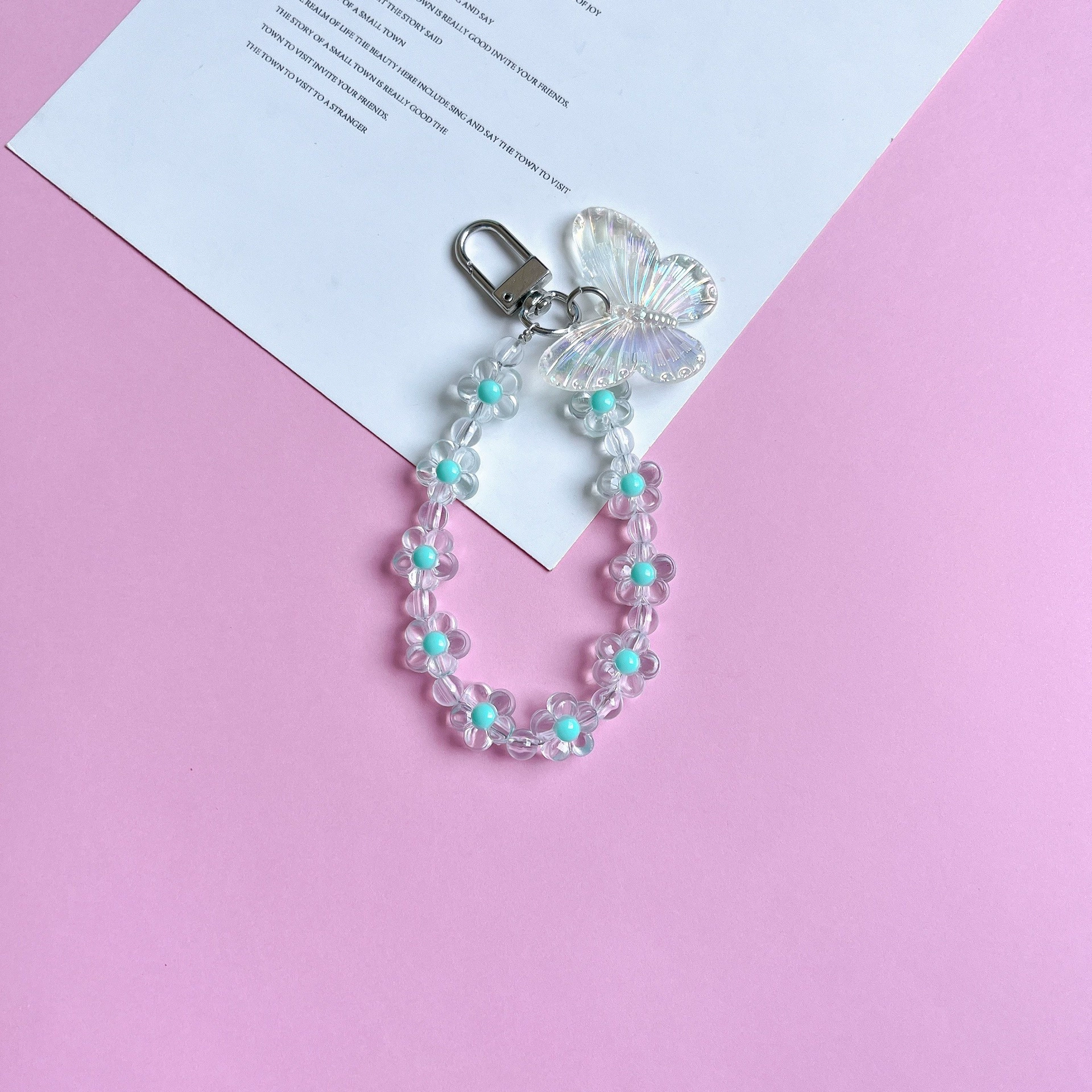 Mobile phone, small handheld strap, protective universal beaded bracelet handmade