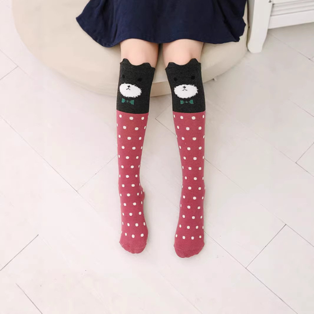 [Hot Item] Cross-border Girls' Socks, Spring and Autumn Style, Cute Cartoon Animal Pattern, Baby Girls' Long Socks