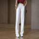 Improved model, please look at the real object before placing an order. Summer new Joker ice silk cool casual pants for women with high waist