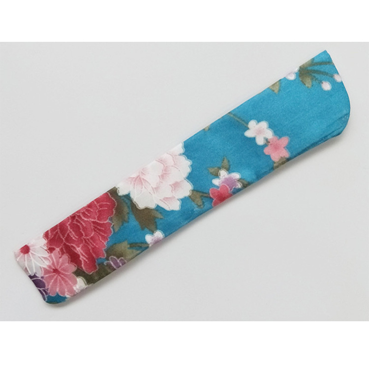 En stock cubierta del ventilador de las mujeres de tela de seda bolsa de ventilador regalo pequeño ventilador de embalaje fabricante de lino cubierta del ventilador de brocado