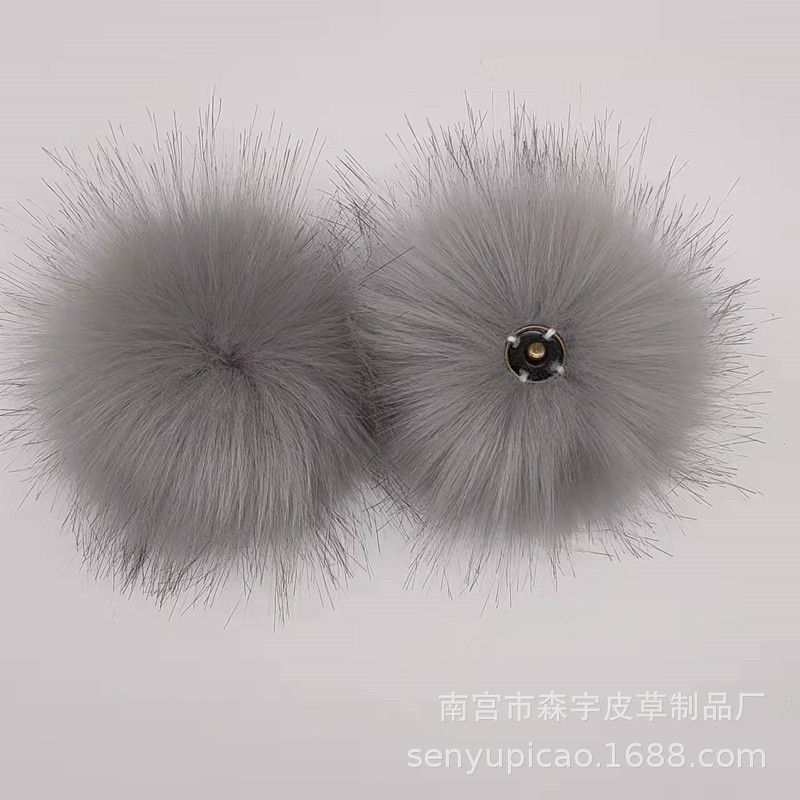 Bola de piel de zorro Bola de piel artificial imitación zorro mapache Bola de piel ropa zapatos y sombreros Accesorios de bola de piel fábrica al por mayor