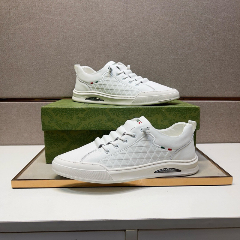 White Casual Trainers For Men Breathable Versatile Sports Shoes_voghion.com