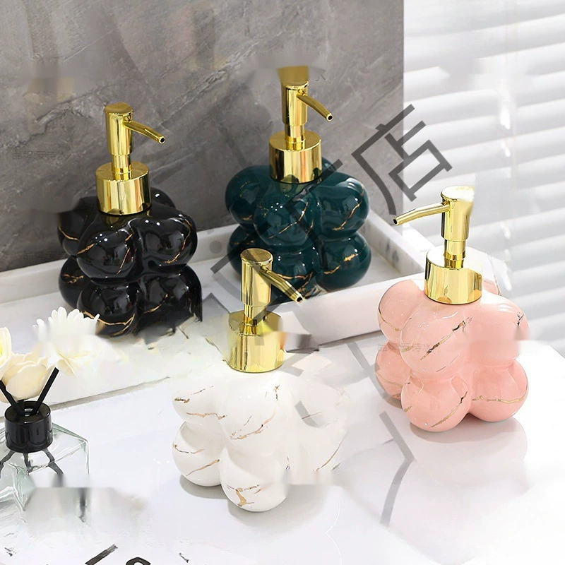 Керамическая бутылка для дезинфицирующего средства для рук, доступный роскошный гостиничный клуб, красивый дополнительный флакон для шампуня и геля для душа, бытовой прибор нажимного типа.