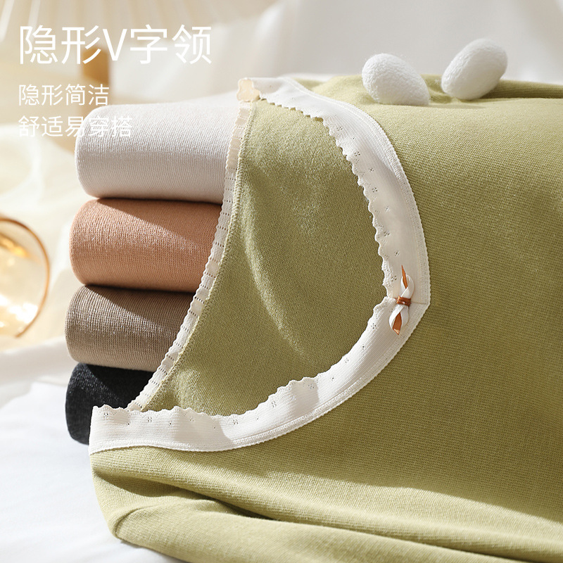Ropa interior térmica de las mujeres calefacción culturismo desgaste suéter de manga larga pantalones Otoño e Invierno camisa de fondo Delgado otoño ropa pantalones largos mujeres