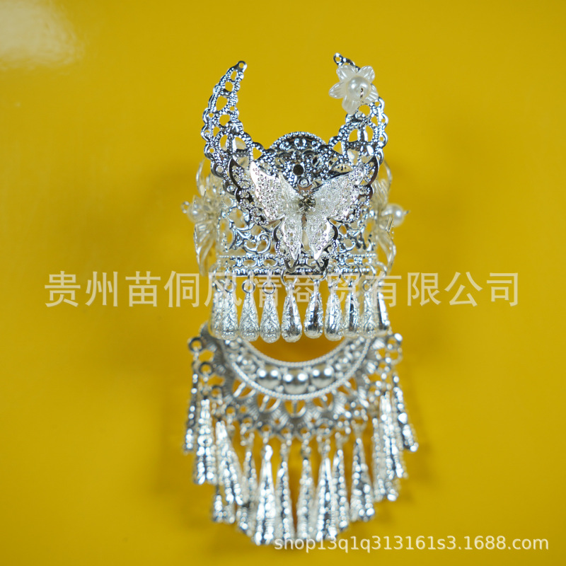 批发源头贵州西江千户苗寨银帽冰箱贴苗族头饰玩具摆件旅游文创|undefined