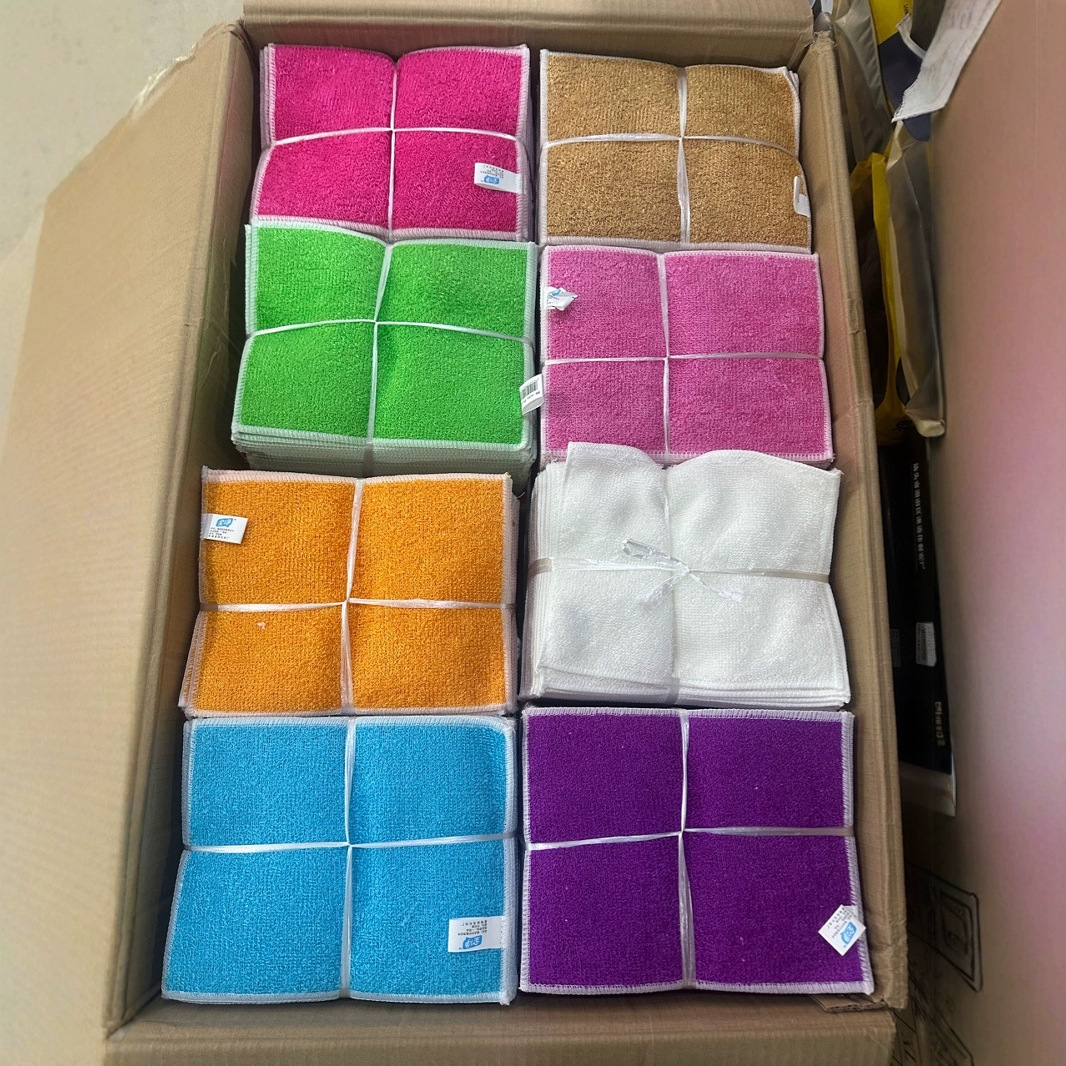대나무 섬유 식기 세척 천 18*23cm 식기 세척 천 주방 청소 걸레 두꺼운 이중층 흡수성 수세미
