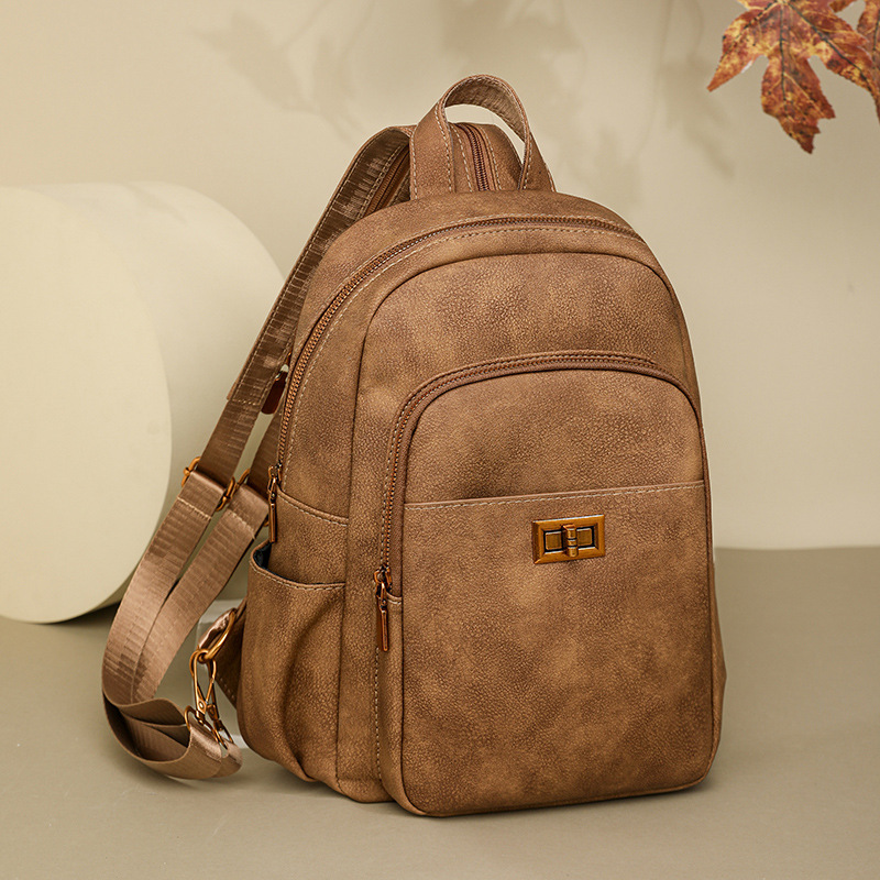 跨境新款背包复古潮流手提多用通勤小背包胸包户外旅行双肩包女包