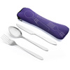 Spoon, tableware, handheld street set stainless steel for elementary school students, suitable for import, 3 piece set