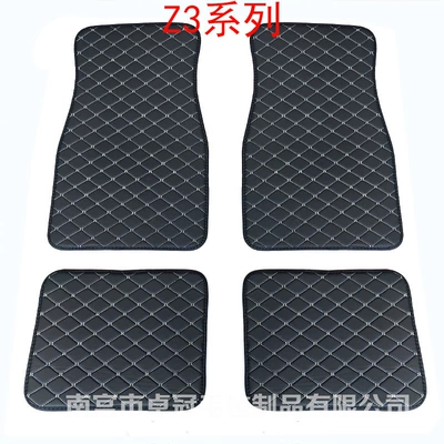show pvc leather mat right — Universal Foot Pad - z3-big-head-black-beige
