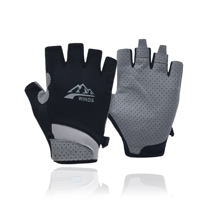 Ice silk gloves sports fitness riding gloves half finger touch screen fishing gloves breathable sunscreen gloves for men and women_maomaolike.com