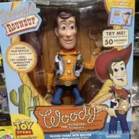 Фигурка (Disney Pixar) Вуди 20‑летие, говорящая при дёргании шнурка, ПВХ, 20 см, с растяжимой собакой