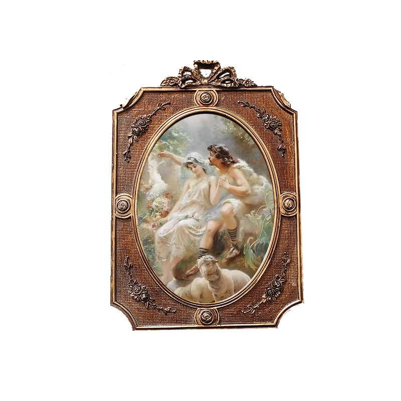 歐式復古簡約樹脂相框擺台桌面個性結婚紗照相框掛牆家居裝飾擺台