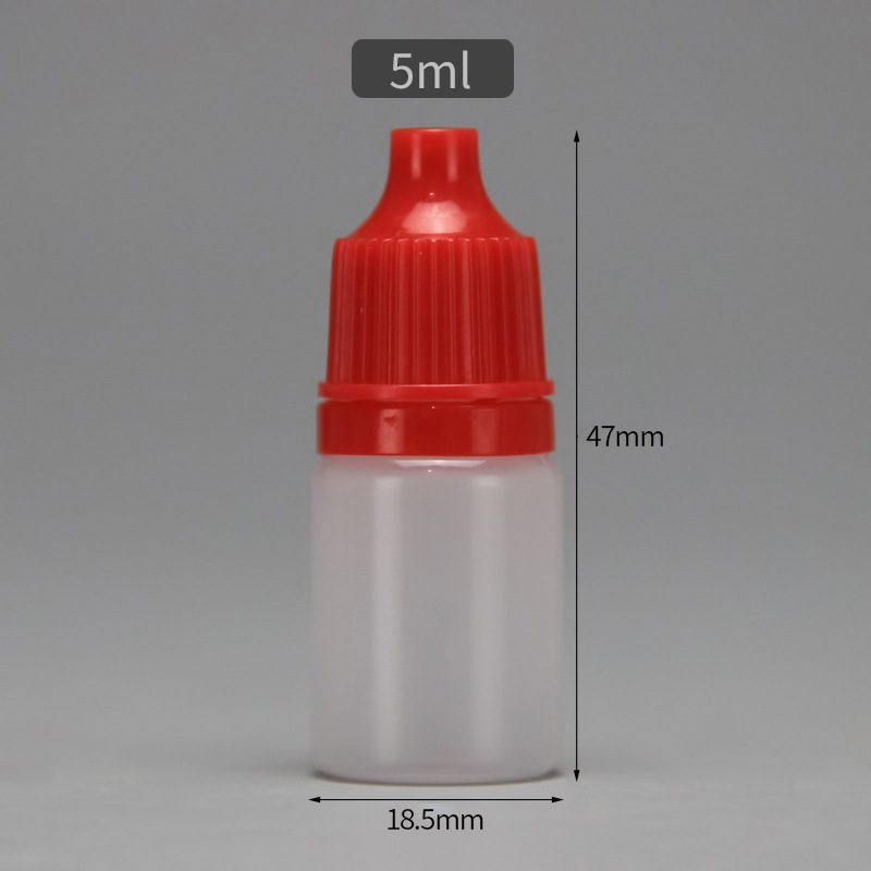 点眼薬ボトル 5ml 絞り出しノズル 盗難防止キャップ 小型スポイトボトル 液体プラスチック包装 5ml 点眼薬ボトル|undefined