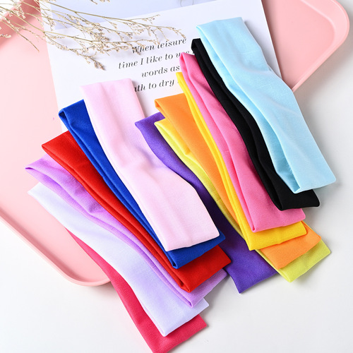 Outdoor sports headband antiperspirant headscarf wholesale running fitness yoga sweat-absorbent headband men's and women's antiperspirant headscarf
