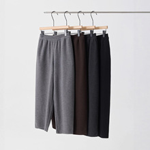 羊毛垂感气球裤女2025秋冬新款保暖宽松休闲裤显瘦松紧腰针织长裤