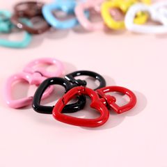 T-shaped zinc alloy spring clasp spray paint DIY jewelry accessory clasp spring ring heart keychain dog clasp pendant