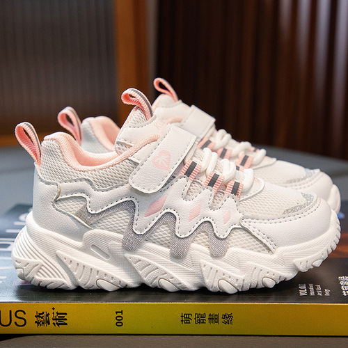 New style sports shoes for boys and girls  spring and autumn comfortable and breathable running shoes for middle and large children, casual shoes, student shoes