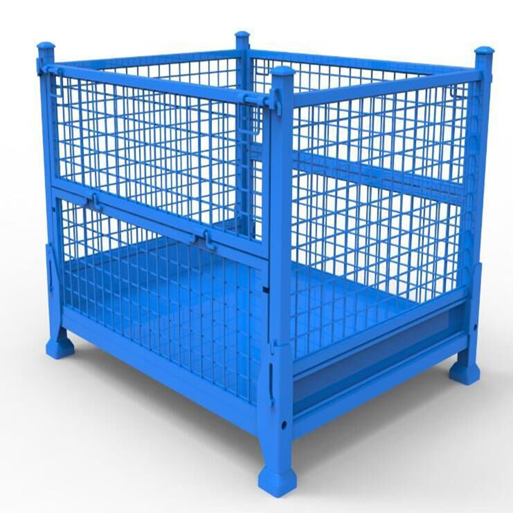 金属周转料箱钢制周转箱工业铁箱他嘎嘎料箱车间折叠铁屑零件铁筐