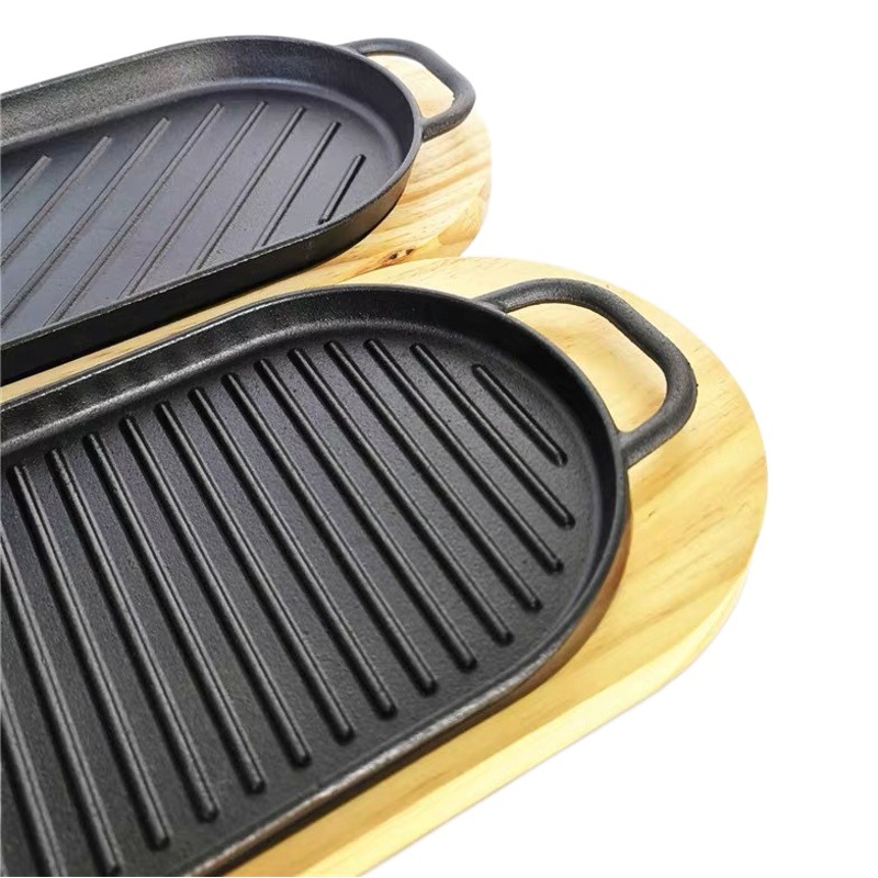 Japanese-style Rectangular Steak Plate Teppanyaki Tomahawk Steak Grill Plate Eel Plate Commercial Grilled Fish Plate Gas Australian Plate