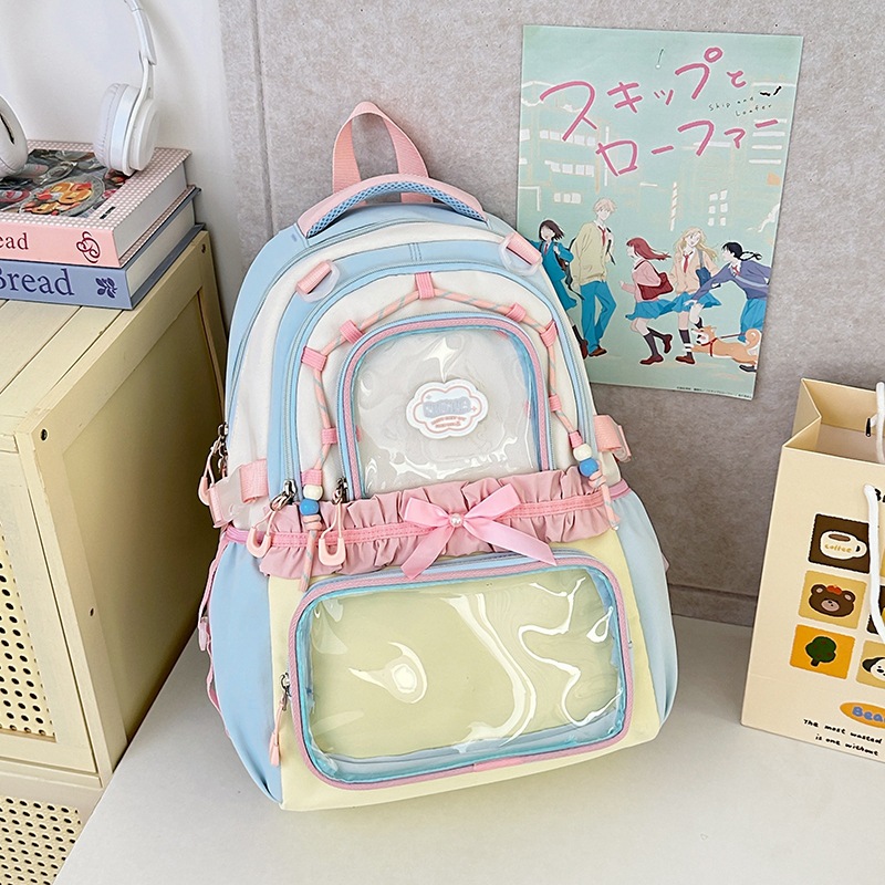 Bolsa de dolor de hombro de arco japonés de color contraste, bolsa de dolor de alta calidad, bolsa de dolor de alta capacidad, bolsa de dolor transparente