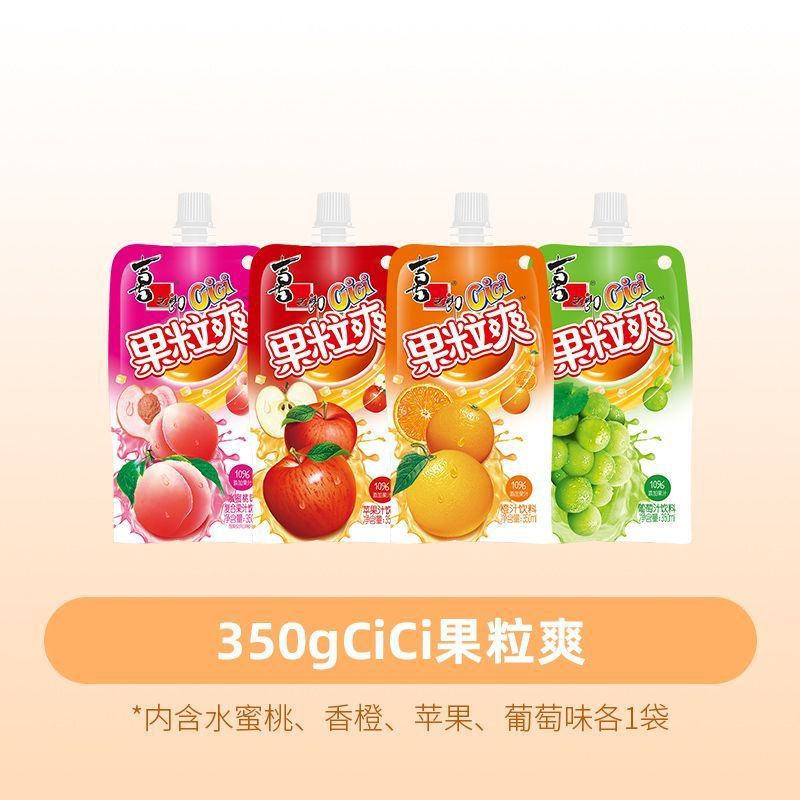 350ml 과일 조각 4가지 혼합 맛 4봉지