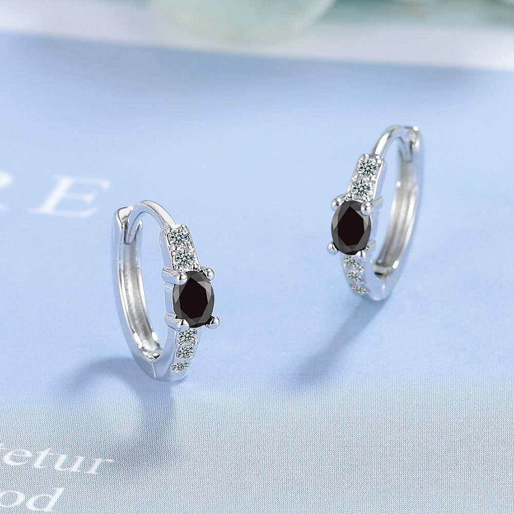 5g Weight Copper Ear Needle Material Zircon Inlay Material Earrings Classification 1 Pair Quantity Holiday, Daily Occasion Copper Material Oval Pattern Women's Gender Inlay Design Simple Style, Shiny Style 1 Pair Simple Style Shiny Oval Inlay Copper Zircon Earrings 10