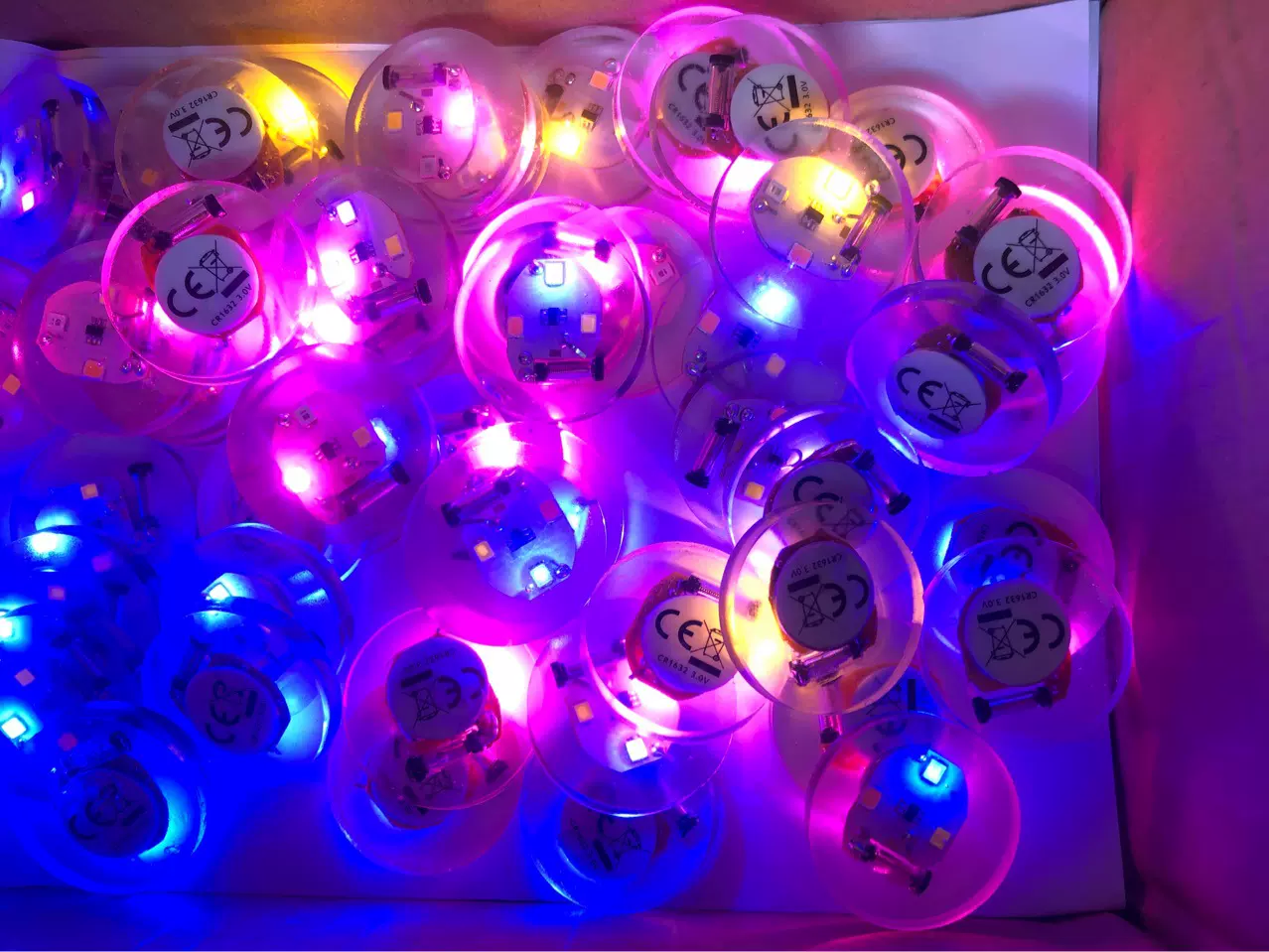 30 32 33mm儿童防水发光衣服灯防水鞋灯防水背包灯防水手表灯