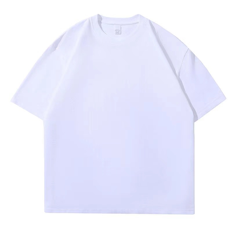 230g camiseta transfronteriza pesada marca de moda caída hombro camiseta de mangas cortas hombre universal suelta Europa y América in pareja camiseta de moda