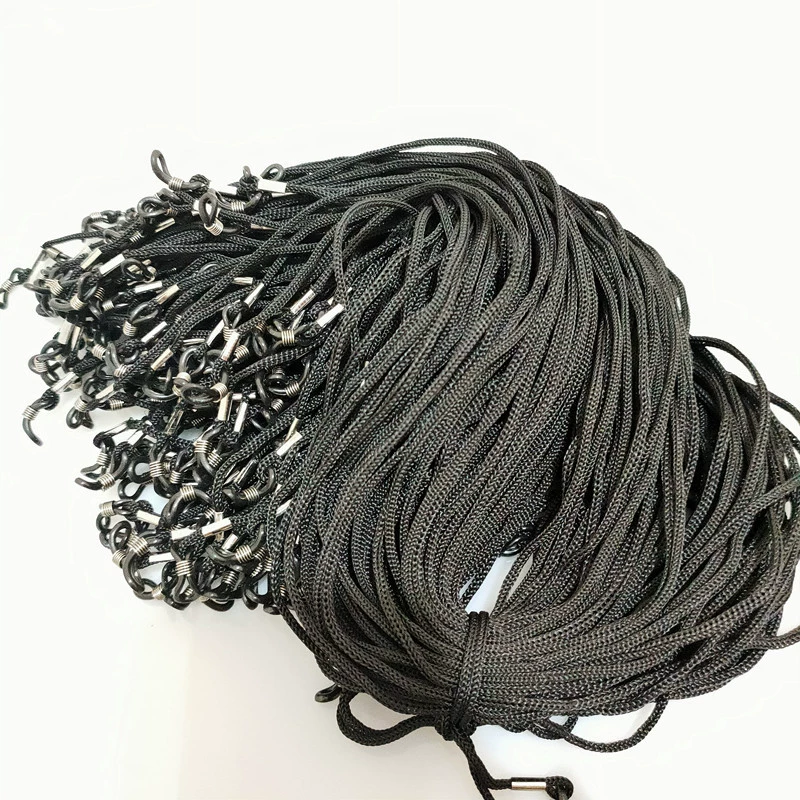 眼镜绳 Black spinning spinning glasses rope wholesale old flowers mirror sunglasses sliding hanging chain decorative chain mirror rope
