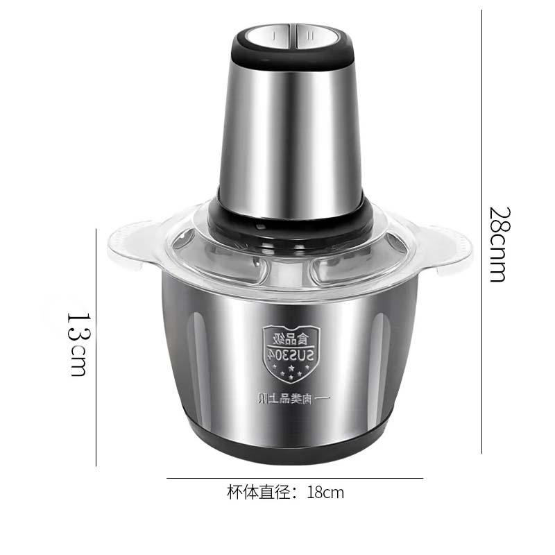 Meat Grinder Household 2 Liters 3 Liters Stainless Steel Meat Grinder Cooking Machine Electric Minced Stuffing Machine Kitchen Minced Meat Beater