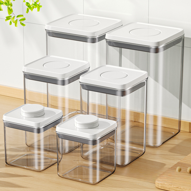 Hand-Pressed Grain Sealed Jar Food Dry Goods Storage Box Storage Snack Plastic Storage Jar