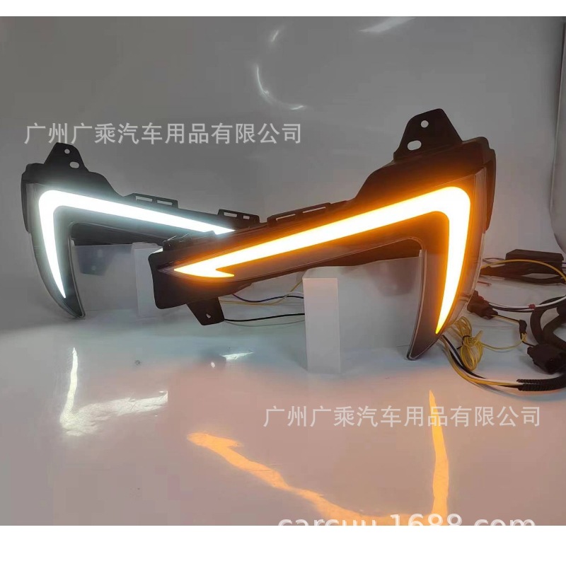 Luces de Circulación Diurna para Tesla, Modelo 3, Modelo Y, Luces Antiniebla, Guía de Luz de 2 Colores