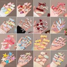 日韩镂空波点蝴蝶结发夹子可爱显白刘海侧边发饰头饰摆摊批发一元