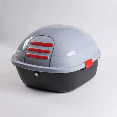 Shipping, Taller and Larger Motorcycle: Motorcycle trunk - blue-gray-free-installation-package-random-stickers