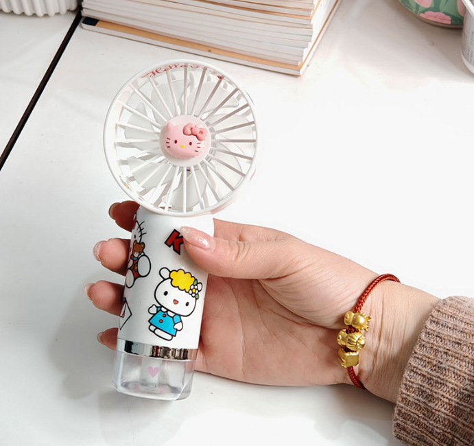 White air fan, spray, cat, print