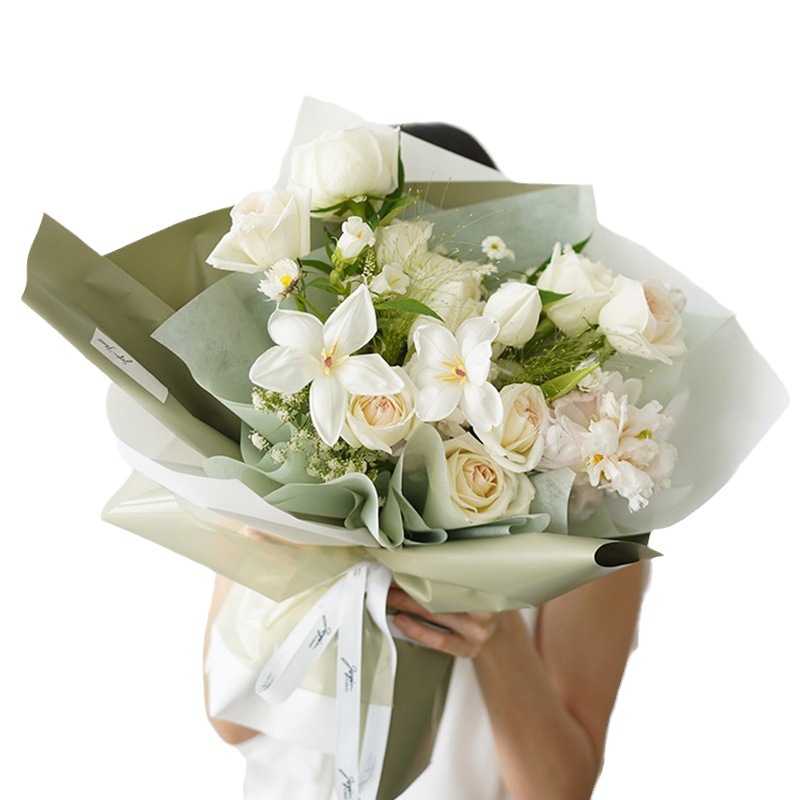 Papel de color sólido estilo coreano papel de regalo de flores macaron monocromo Ouya papel ramo de rosas papel de regalo de flores tienda de flores florales