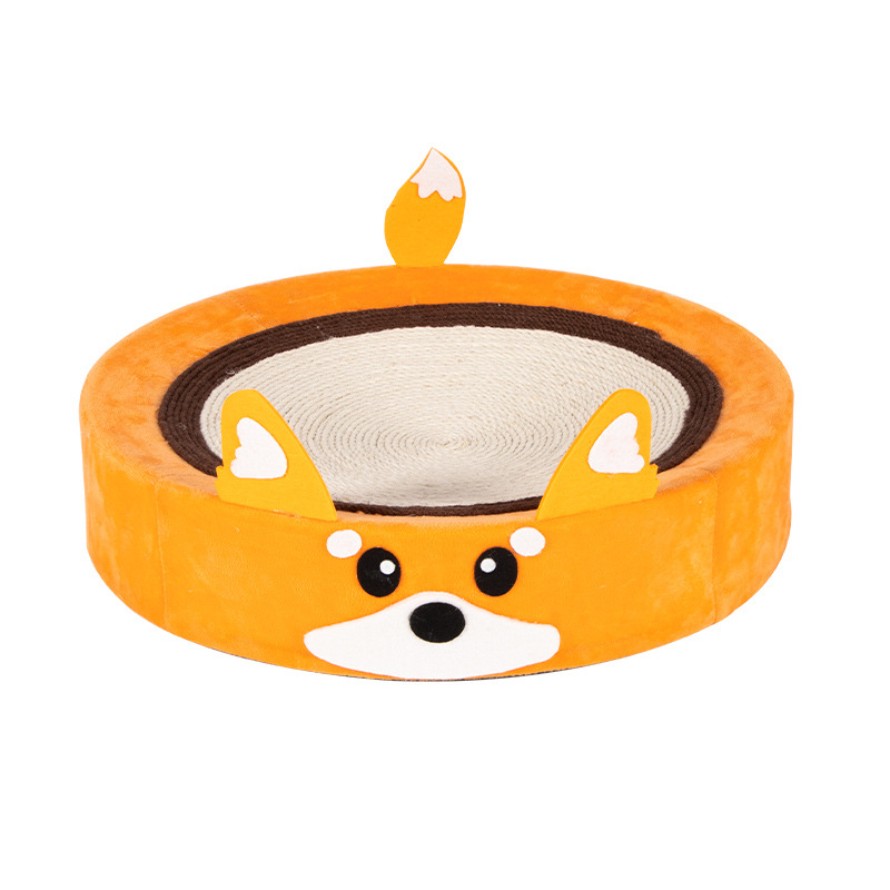 Tablero de agarre de gato redondo grande, garra de afilado de sisal, sin caspa, nido de garra de gato, nido de gato resistente al desgaste y resistente a la captura