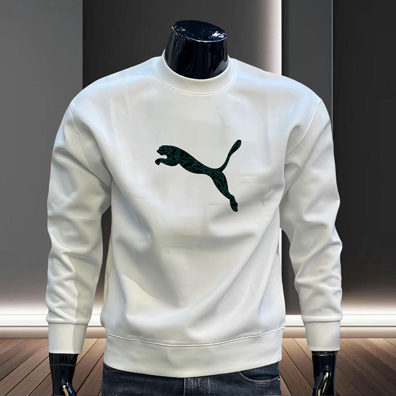 High-End Trendy Leopard Print American Fashion Sweatshirt Men's Autumn New Round Neck Long-Sleeved Warm Base Layer Shirt High-End Trendy Leopard Print American Fashion Sweatshirt Men's Autumn New Round Neck Long-Sleeved Warm Base Layer Shirt