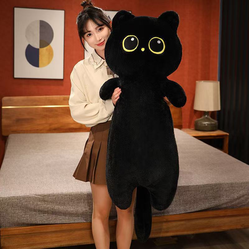 かわいい大きな目の猫ロング人形ぬいぐるみ睡眠ベッド枕布人形誕生日ギフト女性のための|undefined