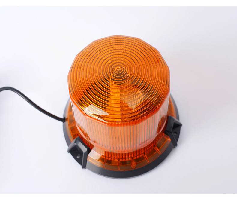 Forklift Led Emergency Warning Light Flashing Work Light School Bus Traffic Safety Round Light with Car Charging Magnetic Installation