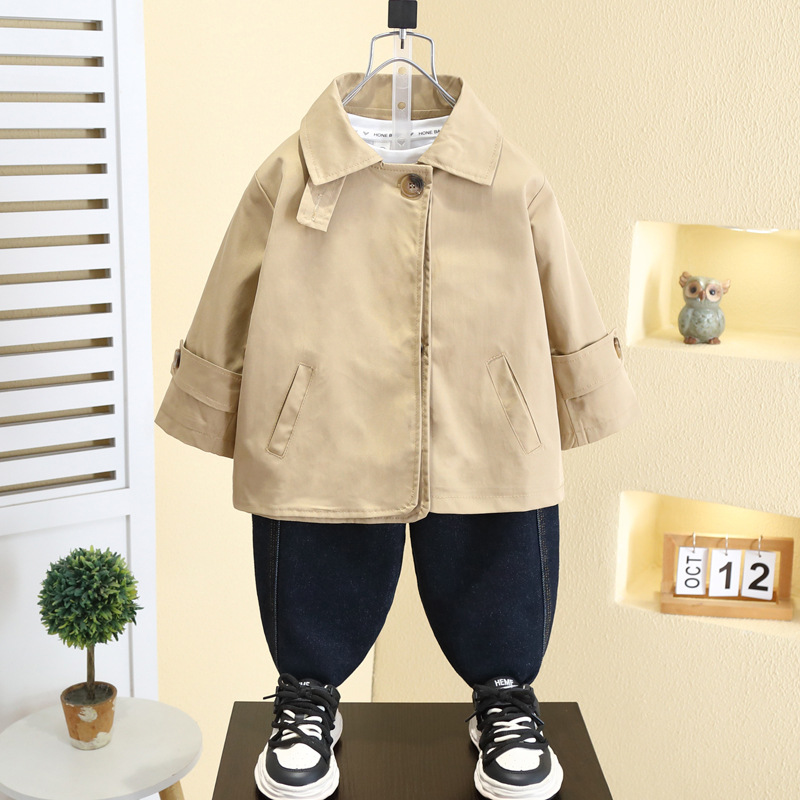 7100 chaqueta hermosa para niños, cortavientos de primavera y otoño para niños 2025 nueva chaqueta de moda, ropa de niño de todo fósforo para bebés